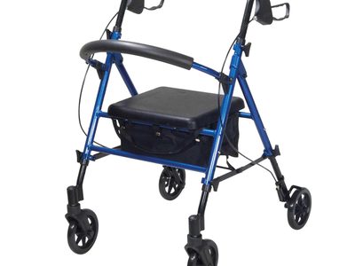 R8 BLHA Adjustable Seat Height Rollator Blue 01 web