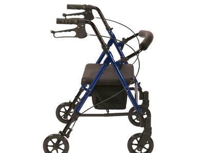 R8 BLHA Adjustable Seat Height Rollator Blue 02 web