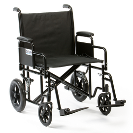 BTR22 BLK Bariatric Steel Transport Chair