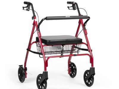 10215 Heavy Duty Rollator Red