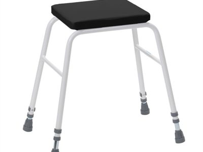 502 BLK Perching Stool Black PVC Seat No Arms Back