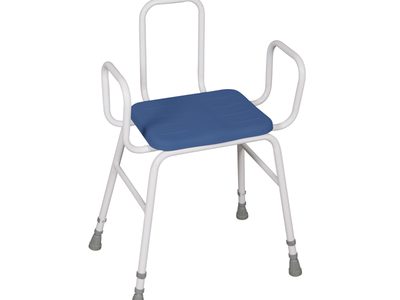 705 PU Perching Stool PU Seat Tubular Armrests Back