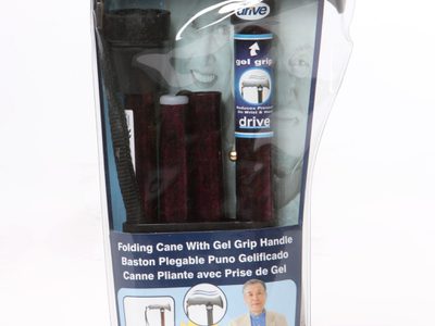 10370 RC 6 Folding Walking Stick with Gel Grip Handle Red Crackle 2