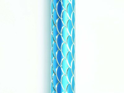 Folding Walking Stick Blue Spiral Wave 10304 SBW 6 S