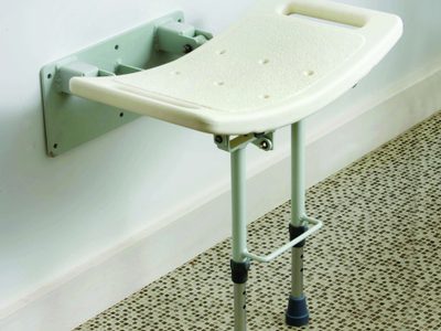 Wall Mounted Shower Stool with Legs SWALL002