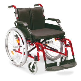 XSAWCSP20 REDST 20 XS Aluminium Self Propel Wheelchair Red 01