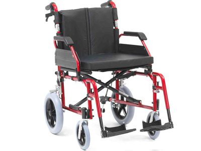 XSAWCTS20 REDST 20 XS Aluminium Transit Wheelchair Red 01 web